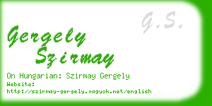 gergely szirmay business card